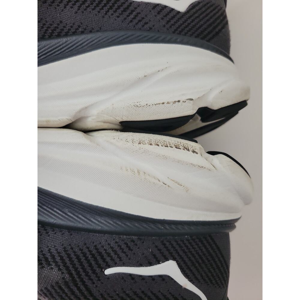 8.5 Hoka Women's Clifton 9 Black/White, Running Shoes-US 8.5 B - Picture 11 of 13
